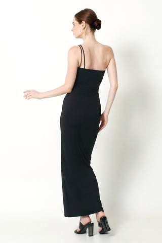 ELARA Halter Tube Top Maxi Dress In Black - VOUVELLA